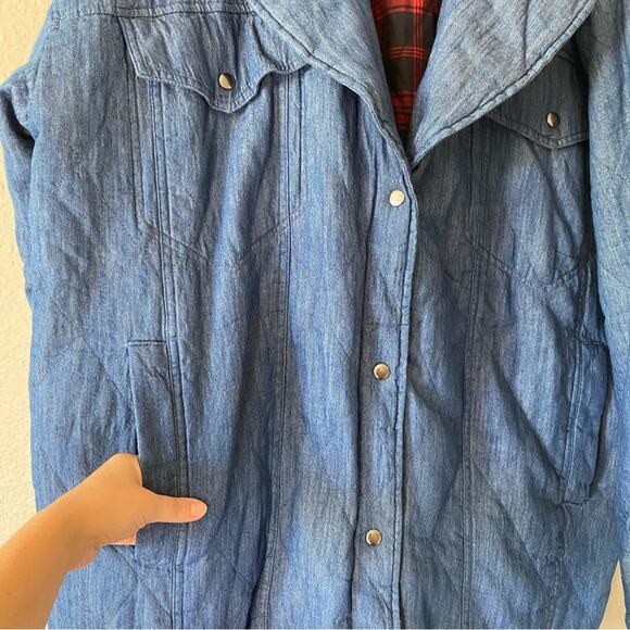 Lane Bryant Quilted Denim Textured Jacket Plus Size 24 - Picture 4 of 8